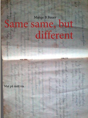 cover image of Same same but different